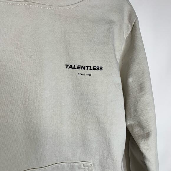 NWOT Talentless Beige Hoodie Sweatshirt Sz Medium - Picture 3 of 6